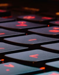 keyboard with red backlighting